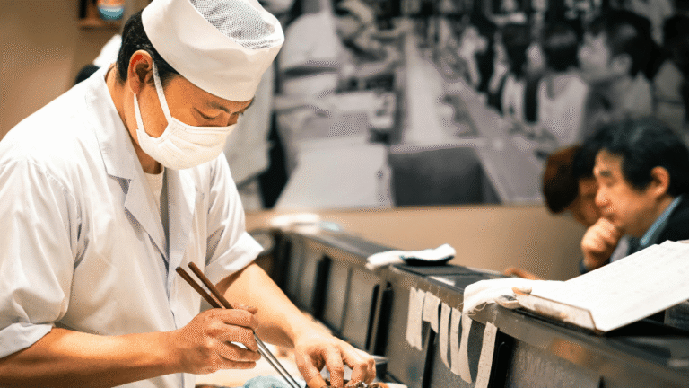 Chef at work in a restaurant